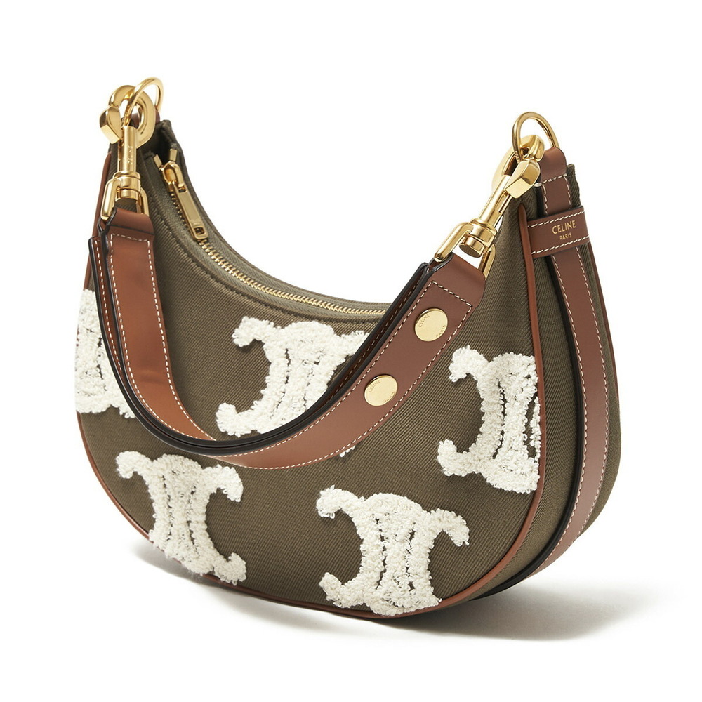 Celine Ava Shoulder Bag Green Leather - Picture 2 of 8